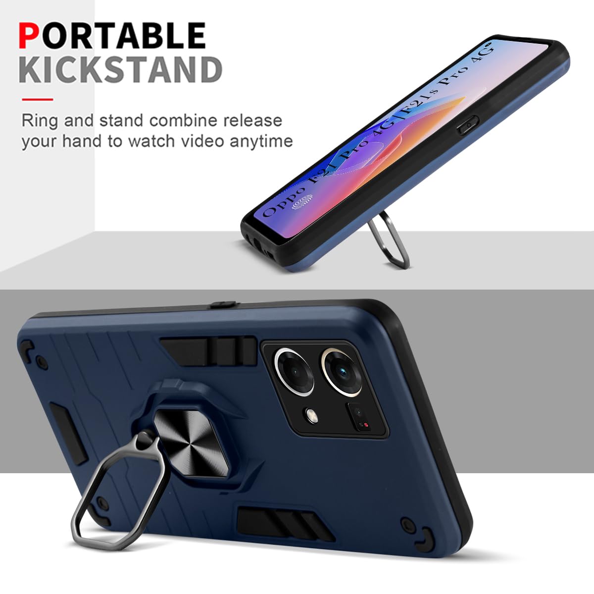 For Oppo F21 Pro 4G | F21s Pro Back Cover Case (Shockproof Polycarbonate Dual Layer Hybrid Armor)