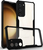 For Samsung Galaxy S23 Plus 5G Back Case Cover ( Shockproof with Polycarbonate Clear Panel | Professional Black)