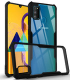 For Samsung Galaxy M30s | Samsung Galaxy M21 Hard PC Crystal Bumper Shockproof Back Cover Case  with Camera Protection