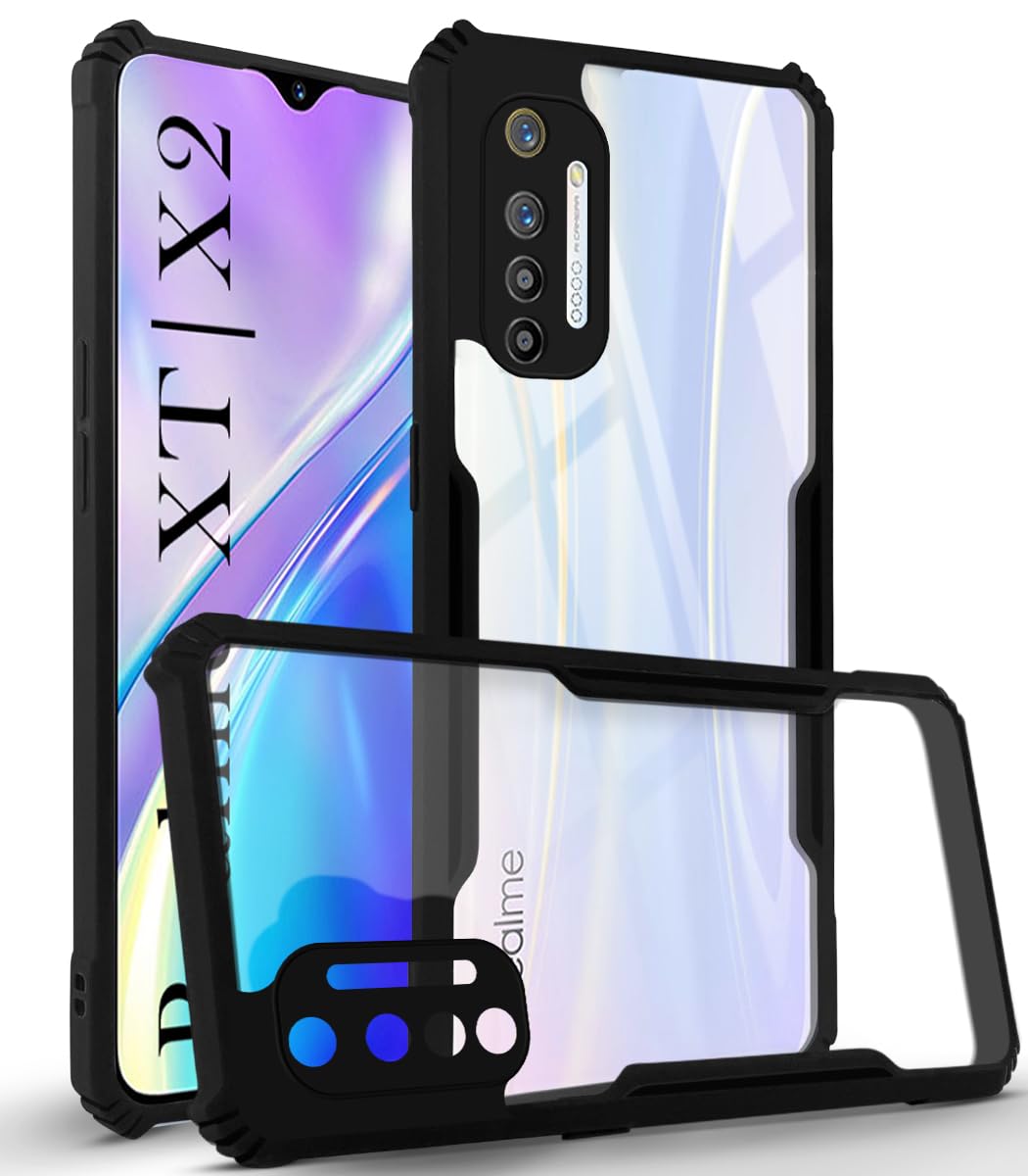 For Realme XT | Realme X2 Back Cover Case (Shockproof with Polycarbonate Clear Panel)