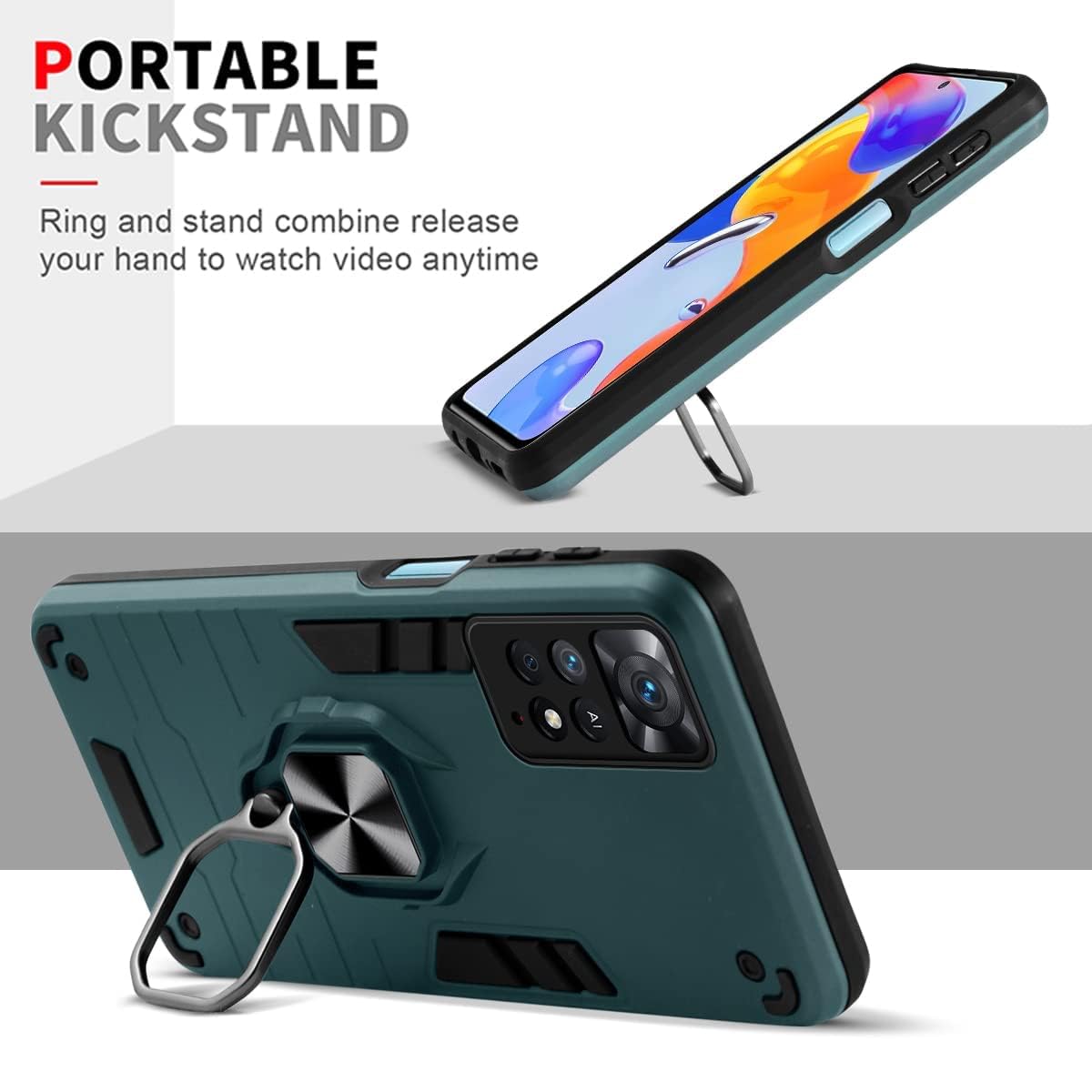 For Xiaomi Redmi Note 11 Pro |11 Pro 5G |11 Pro Plus Back Cover Case(Shockproof Polycarbonate Dual Layer Hybrid Armor)