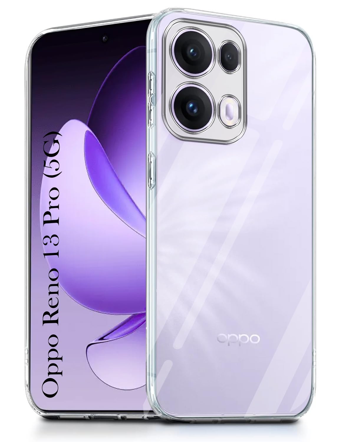 For Oppo Reno 13 Pro 5G | Oppo Reno 13 Pro 5G Back Cover ( Silicone Clear Shockproof Case with Camera Protection | Soft and Flexible | Transparent)