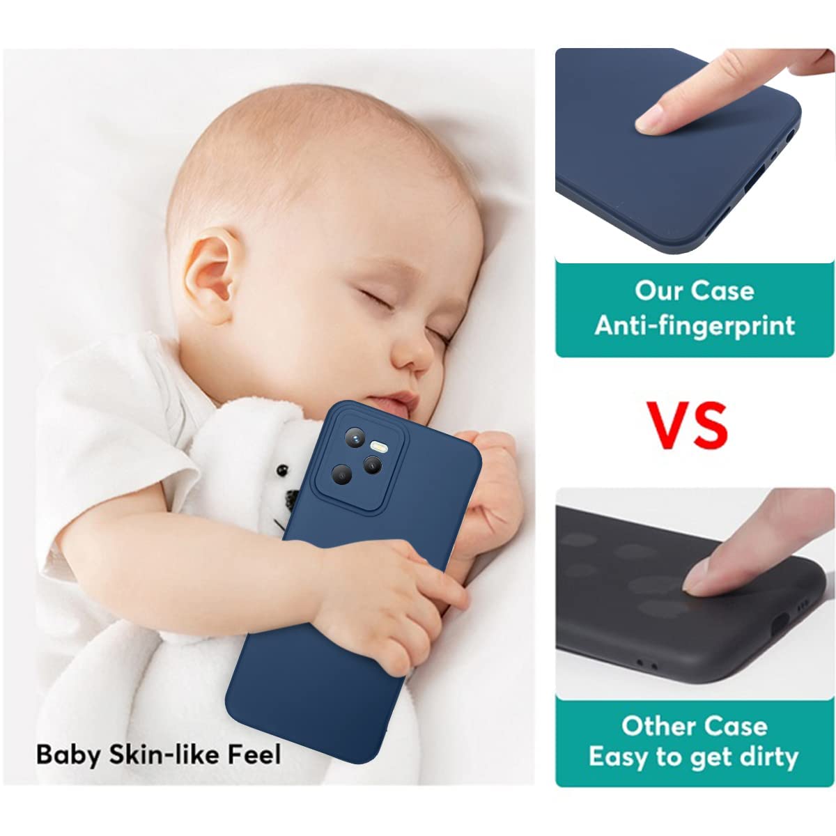 For Realme Narzo 50 Pro Back Cover Case (Matte Finish Silicone with Inside Fiber Cloth)