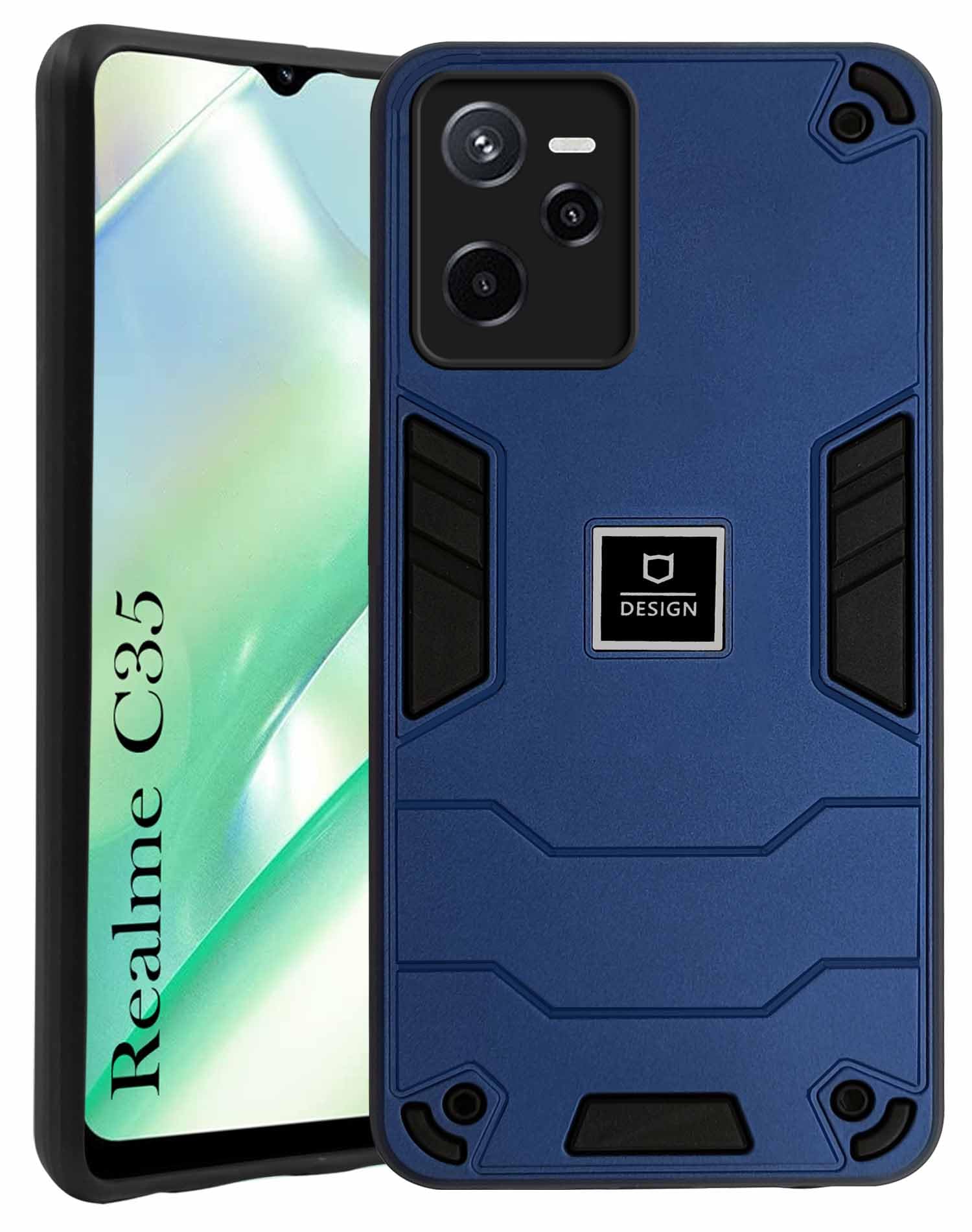 For Realme C35 Back Cover Case (Lightweight Hybrid Armor Shockproof Polycarbonate)