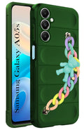 For Samsung Galaxy A05s Back Cover Case Girls Case with Bracelet (Wrist Hanging Chain | Micro-Fiber Cloth Inside)