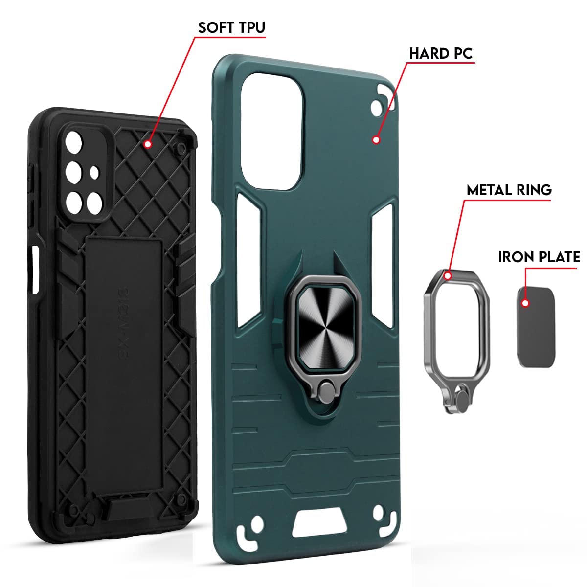 For Realme C67 Back Cover Case (Shockproof Polycarbonate Dual Layer Hybrid Armor)