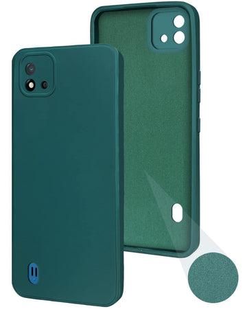 For Realme C20 | Realme C20A Back Cover Case (Inside Fiber Cloth | Smooth Matte Finish | Elegant Professional Look)