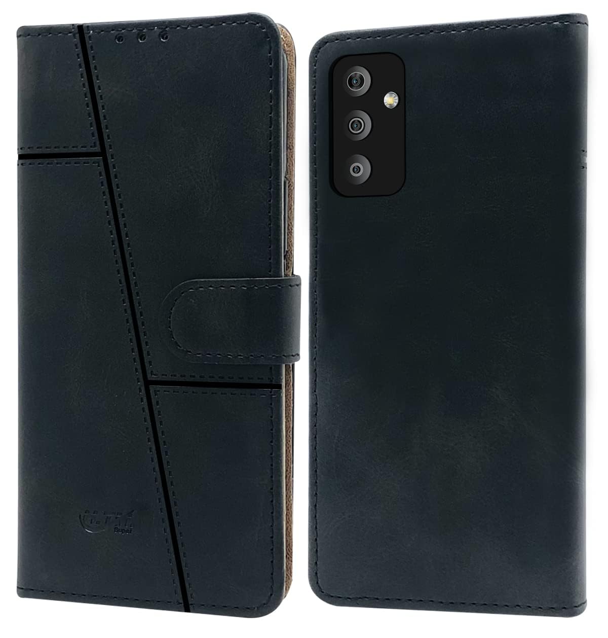 For Samsung Galaxy M23 5G Flip Cover Case (Stitched Leather with Magnetic Closure)