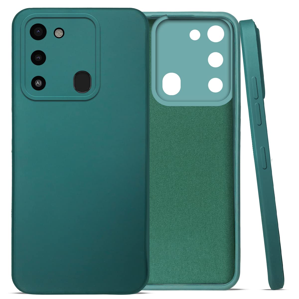 For Tecno Spark Go 2022 Back Cover Case (Inside Fiber Cloth | Smooth Matte Finish | Elegant Professional Look)