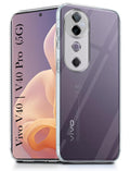For Vivo V40 | Vivo V40 Pro 5G Back Cover (Silicone Clear Shockproof Case with Camera Protection | Soft and Flexible)