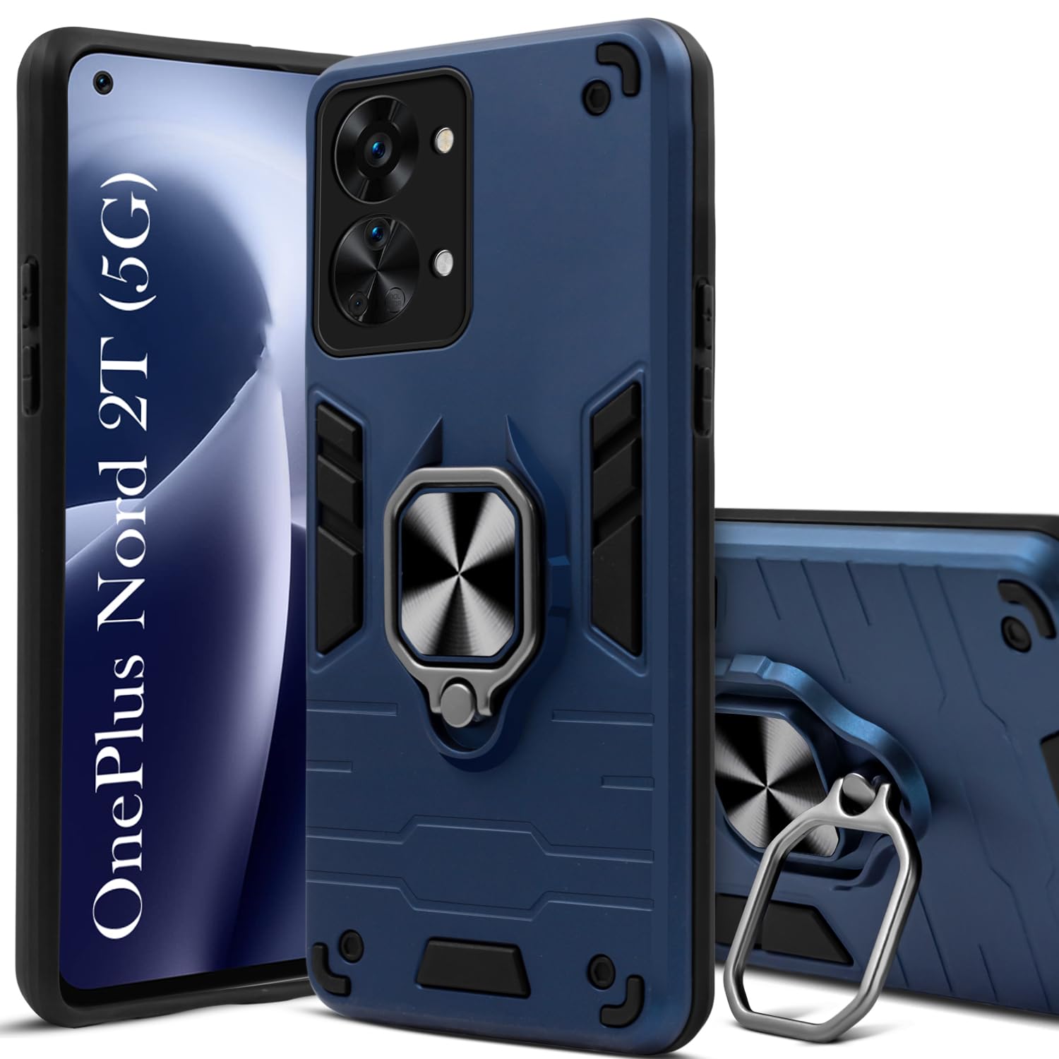 For OnePlus Nord 2T 5G Back Cover Case (Shockproof Polycarbonate Dual Layer Hybrid Armor)