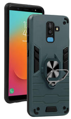 For Samsung Galaxy J8 Back Cover Case (Crystal Glass Back | Camera Protection | Shockproof Bumpers)