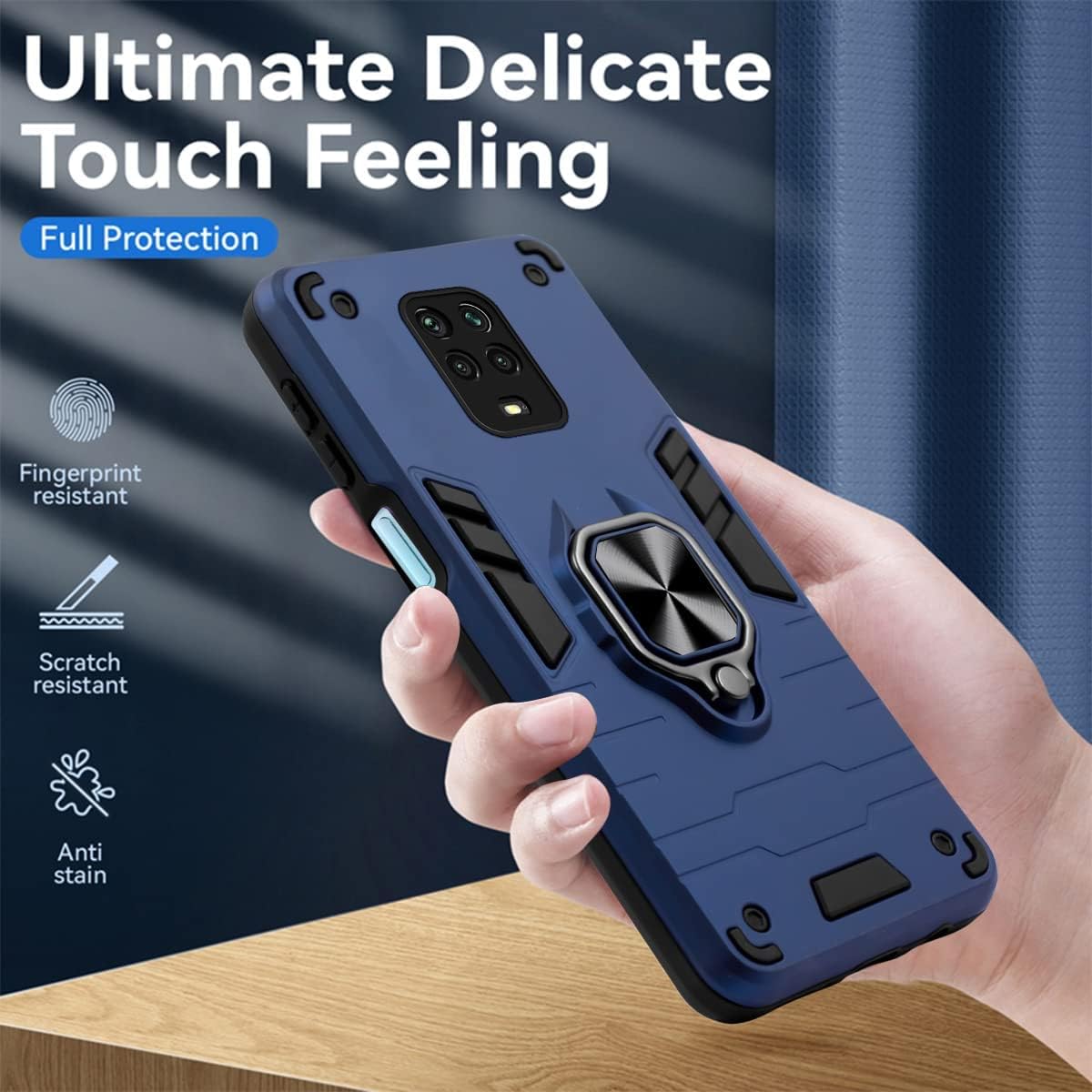 For Xiaomi Mi Redmi Note 9S Back Cover Case (Shockproof Polycarbonate Dual Layer Hybrid Armor)