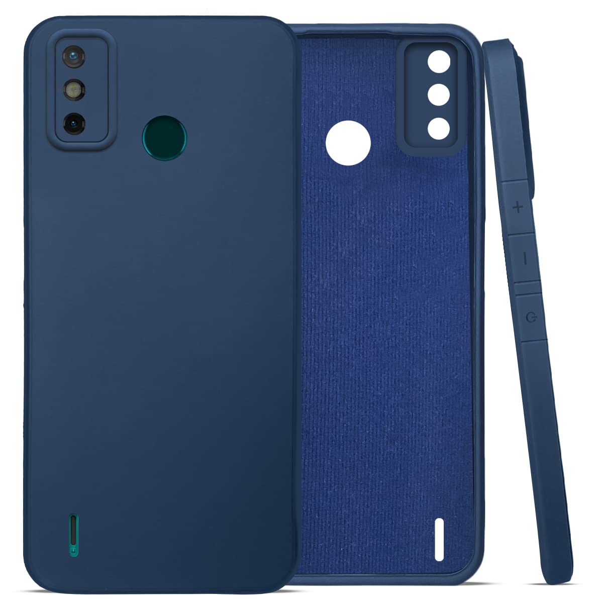 For Tecno Spark Go 2020 | Go 2021 Back Cover Case (Matte Silicone with Inside Fiber Cloth)