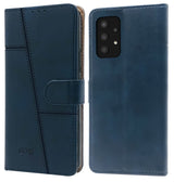 For Samsung Galaxy A13 4G Flip Cover Case (Stitched Leather Finish | Magnetic Closure | Foldable Stand | Wallet Card Slots)
