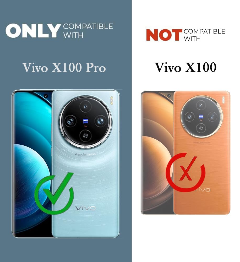 Custodia Portafoglio Vivo X100 Blu Lago | Pelle PU con Cerniera e Supporto Custodia Portafoglio Vivo X100 Blu Lago | Pelle PU con Cerniera e Supporto