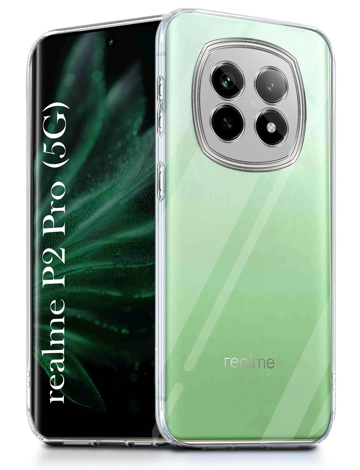 For Realme P2 Pro Back Cover( Silicone Clear Shockproof Case with Camera Protection | Soft and Flexible | Transparent)