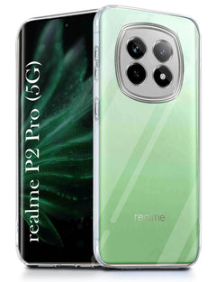 For Realme P2 Pro Back Cover( Silicone Clear Shockproof Case with Camera Protection | Soft and Flexible | Transparent)