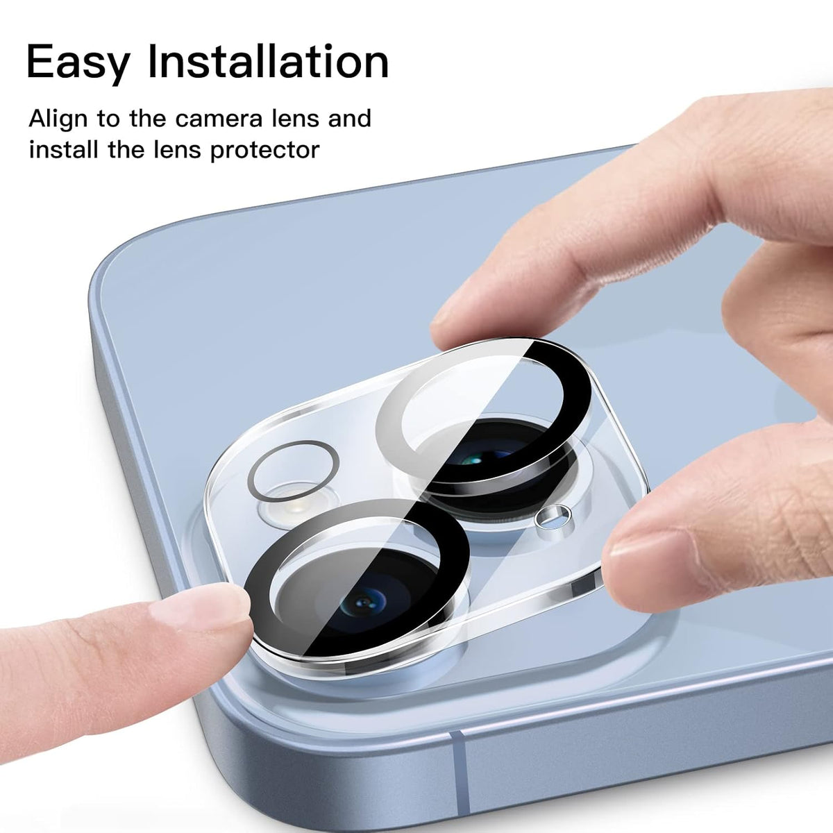 Crystal Clear Camera Lens Protector for iPhone 14 Plus – Sapphire 9H+ Glass, Anti-Scratch, Anti-Drop & Case Friendly
