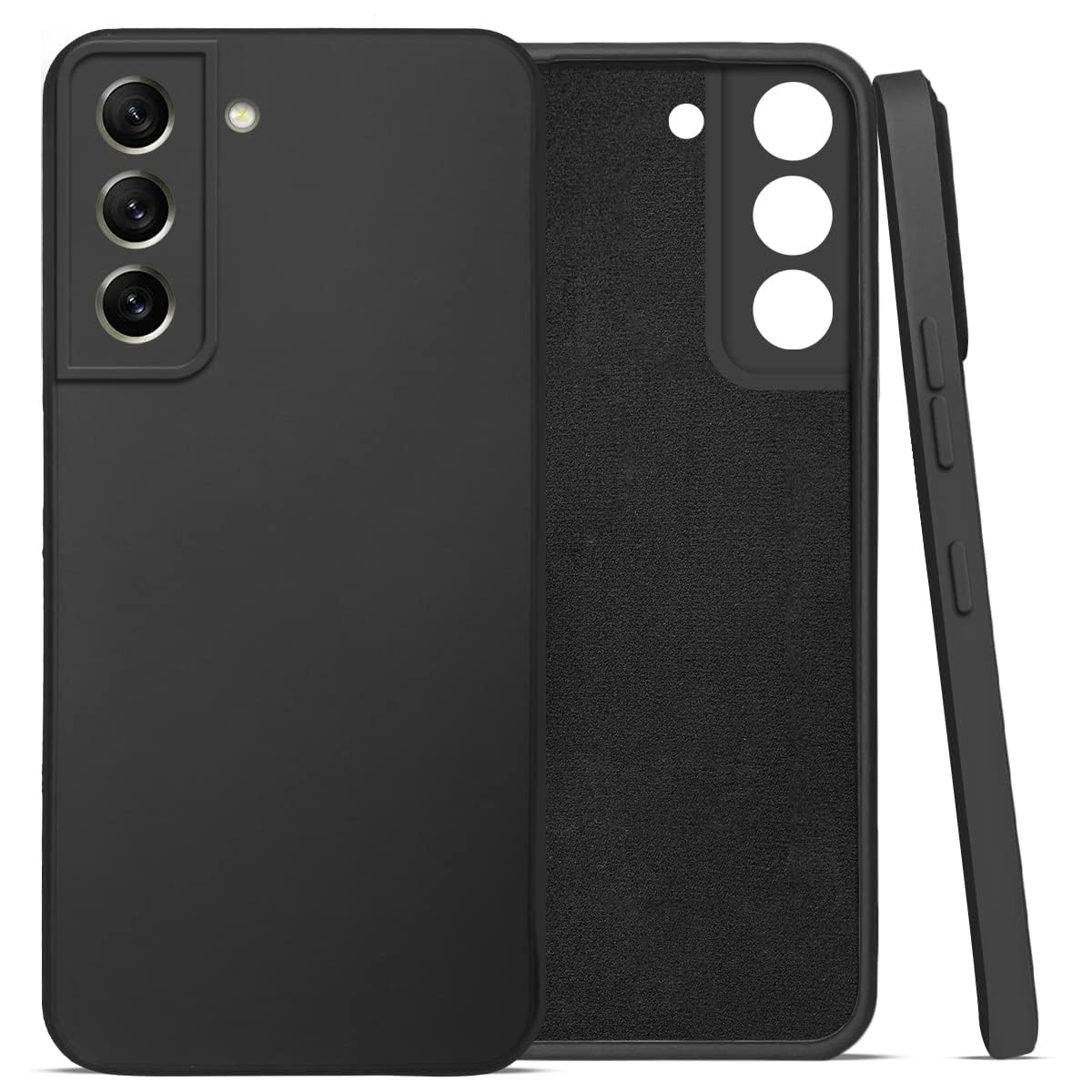 For Samsung Galaxy S21 FE 5G Back Cover Case (Matte Silicone with Inside Fiber Cloth)
