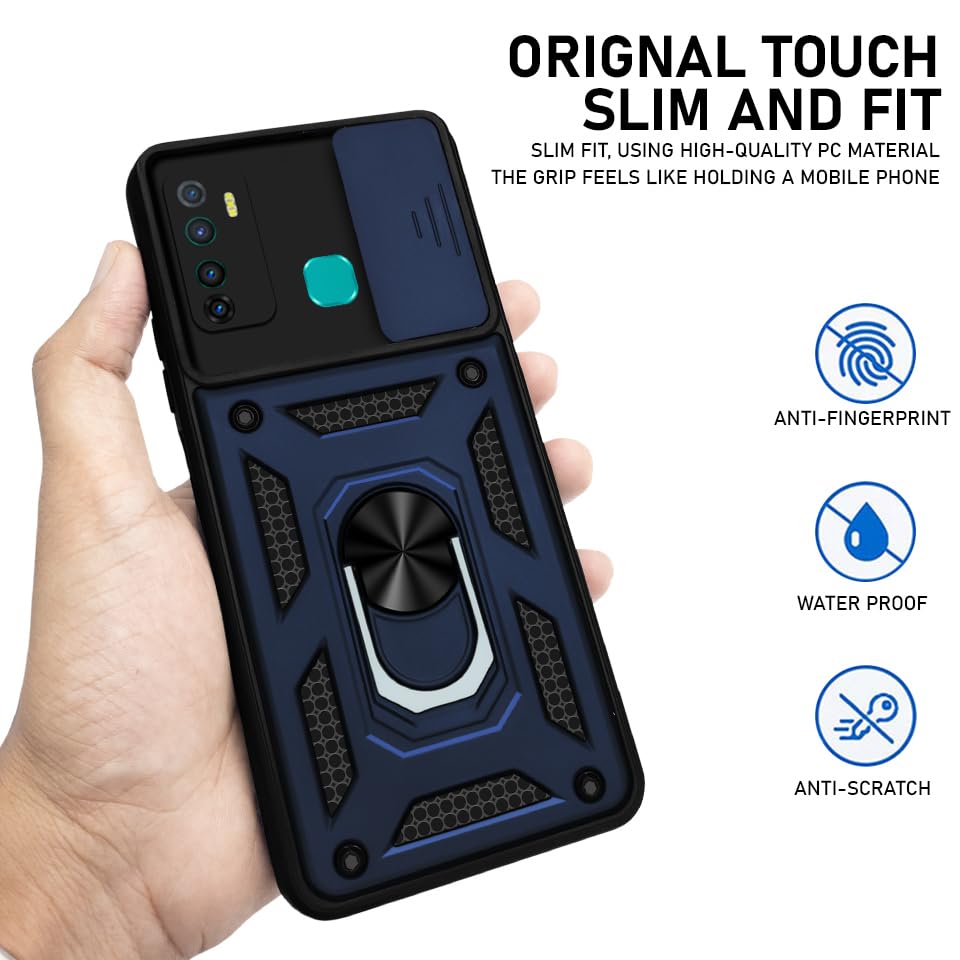 For Infinix Hot 9 | Hot 9 Pro Back Cover Case (Hybrid Dual Armor Polycarbonate)