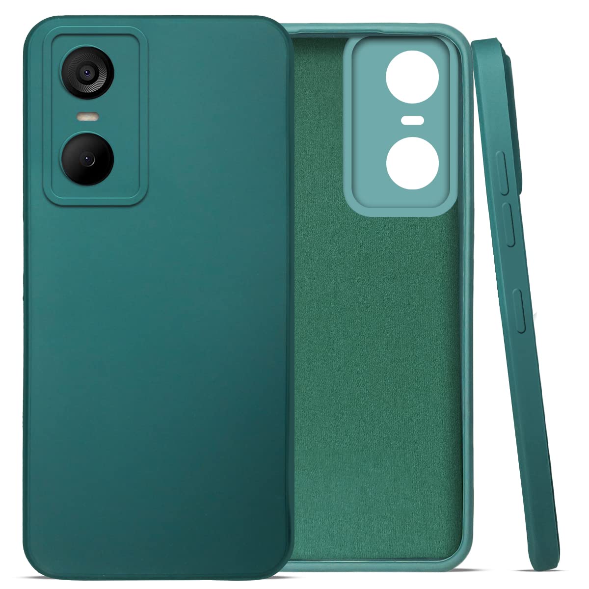 For Tecno Pop 6 Pro Back Cover Case (Inside Fiber Cloth | Smooth Matte Finish | Elegant Professional Look)