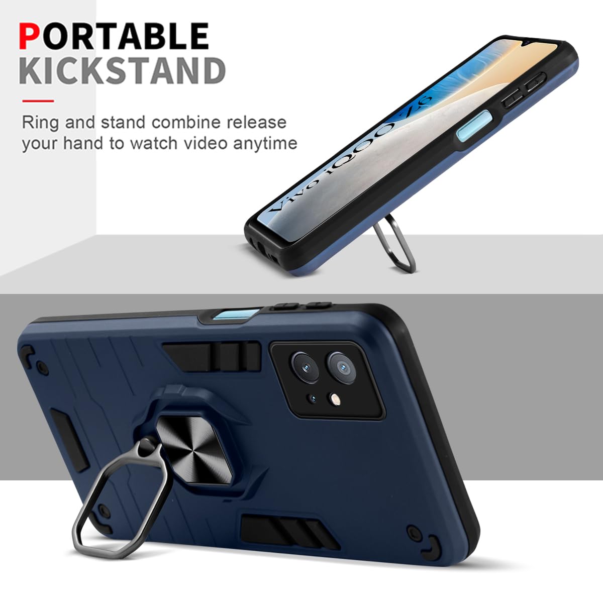 For Vivo iQOO Z6 5G Back Cover Case (Shockproof Polycarbonate Layer Hybrid Armor)