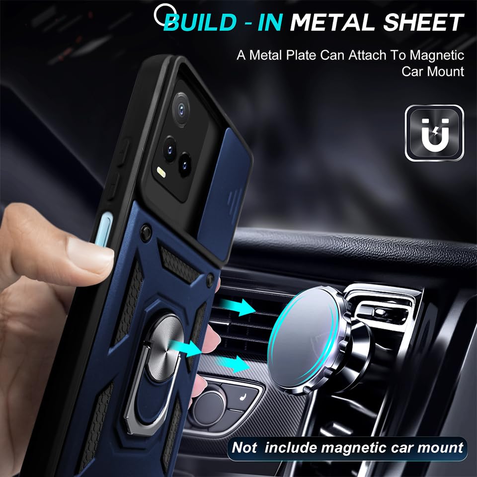 For Vivo Y33s Back Cover Case (Hybrid Dual Armor Polycarbonate)