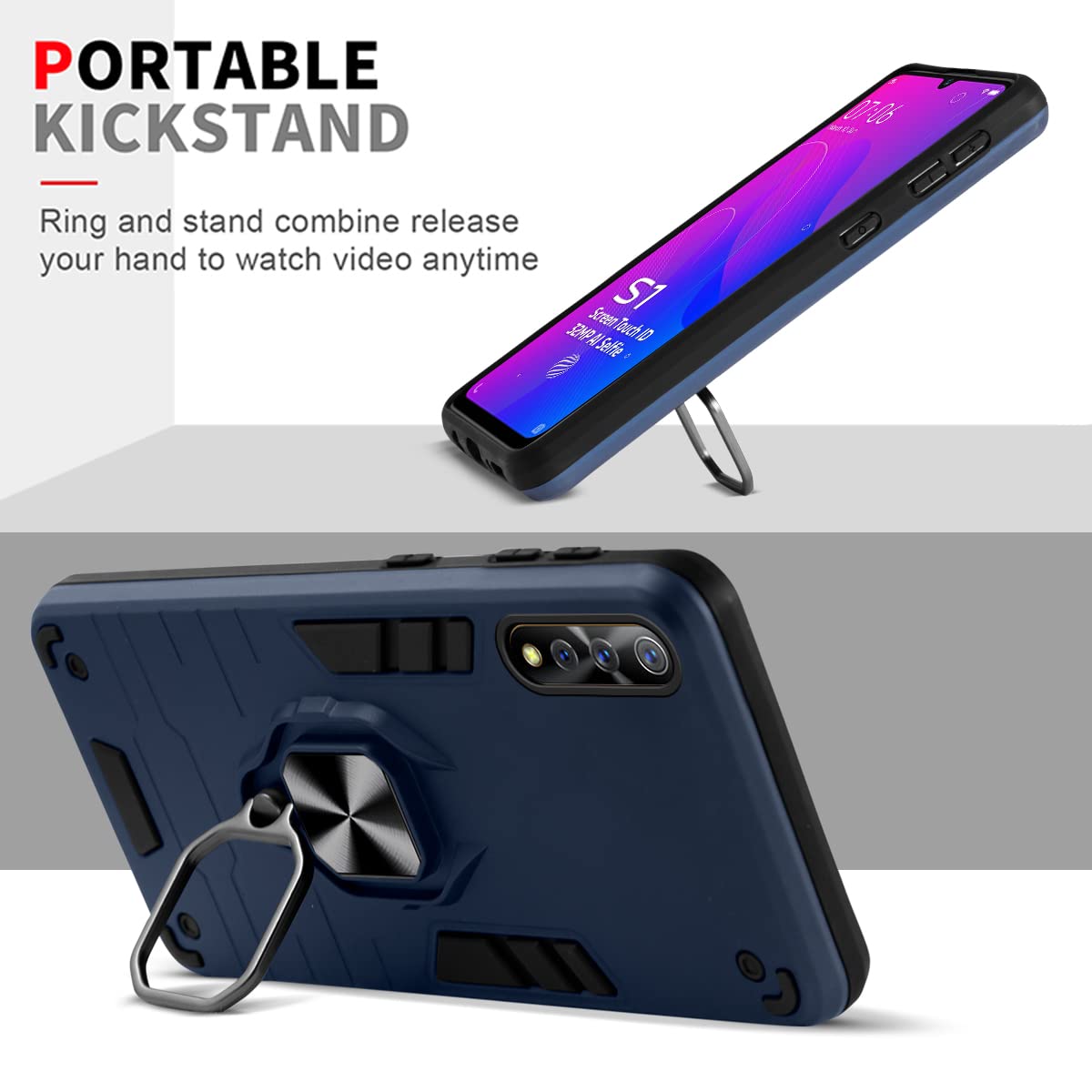 For Vivo S1 | Vivo Z1x Back Case Cover (Shockproof Polycarbonate Dual Layer Hybrid Armor)