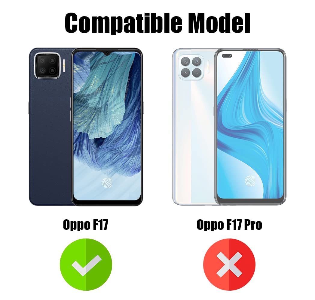 For Oppo F17 Back Cover Case (Shockproof with Polycarbonate Clear Panel)
