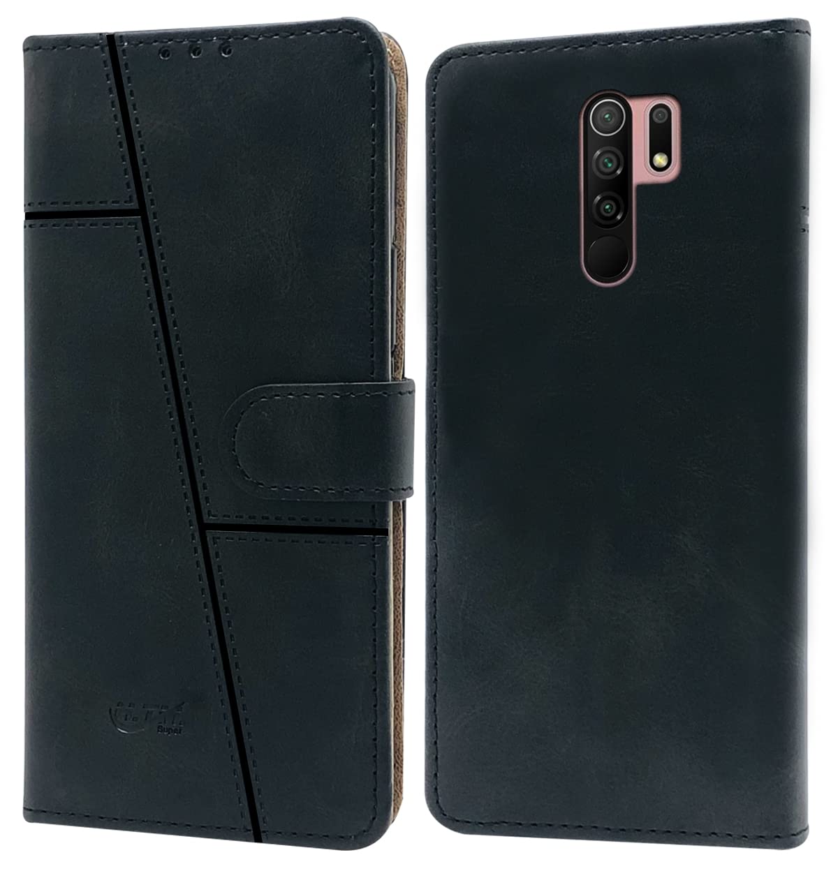 For Xiaomi Mi Redmi Prime Flip Cover Case (Stitched Leather