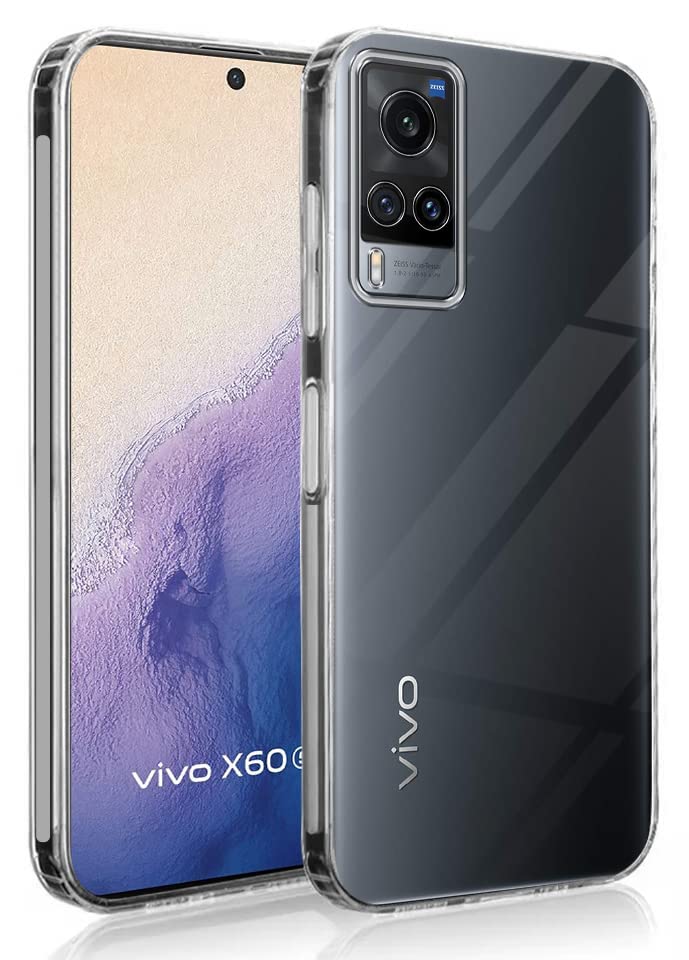 For Vivo X60 Back Cover (Silicone Clear Shockproof Case with Camera Protection | Soft and Flexible)