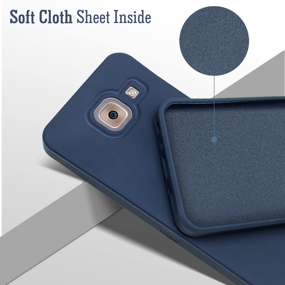 For Samsung Galaxy On Max Back Cover Case (Matte Finish Silicone with Inside Fiber Cloth)