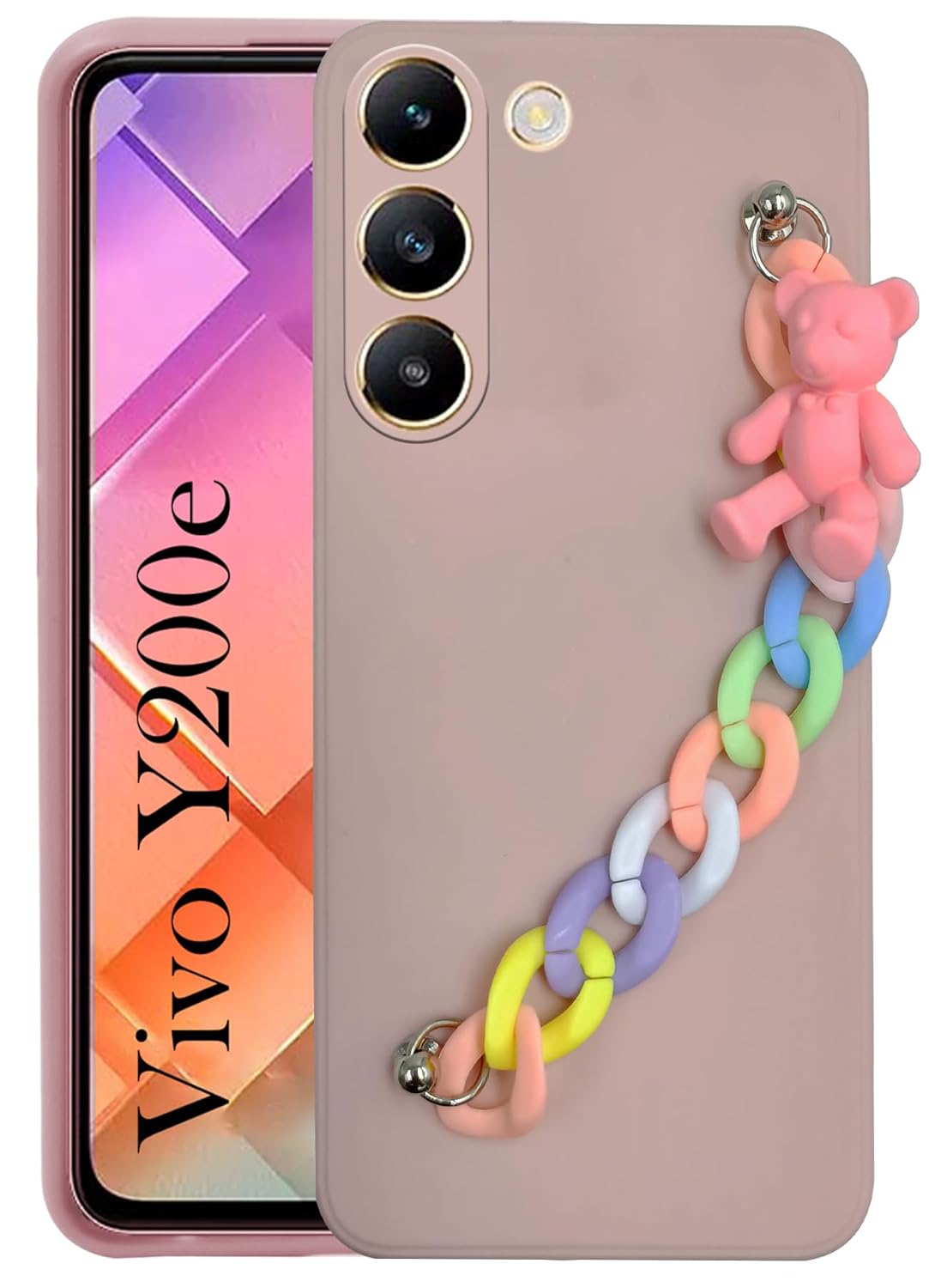 Vivo Phone Pouch With Chain For Vivo Y200e Back Cover Girls Case