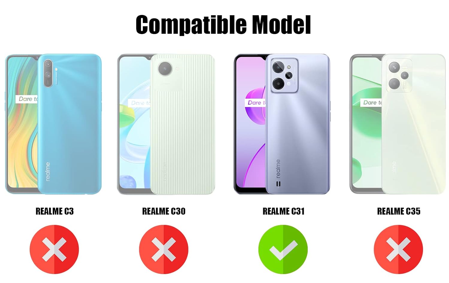 For Realme C31 Back Cover Case (Inside Fiber Cloth | Smooth Matte Finish | Elegant Professional Look)