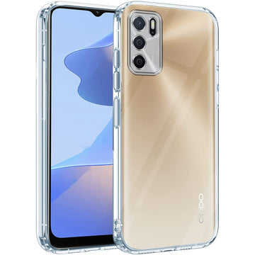 For Oppo A16 Back Cover Case (Silicone Crystal Clear | Pure Camera Protection | Soft and Flexible for Charger and Headphone sockets | Shockproof Bumpers)