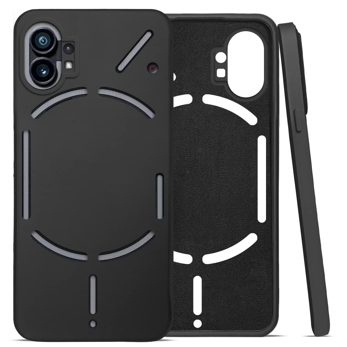 For Nothing Phone 1 Back Case Cover (Matte Finish Silicone with Inside Fiber Cloth | Elegant Professional Look)