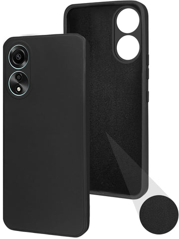For Oppo A78 4G Back Cover Case (Matte Finish Silicone with Inside Fiber Cloth)