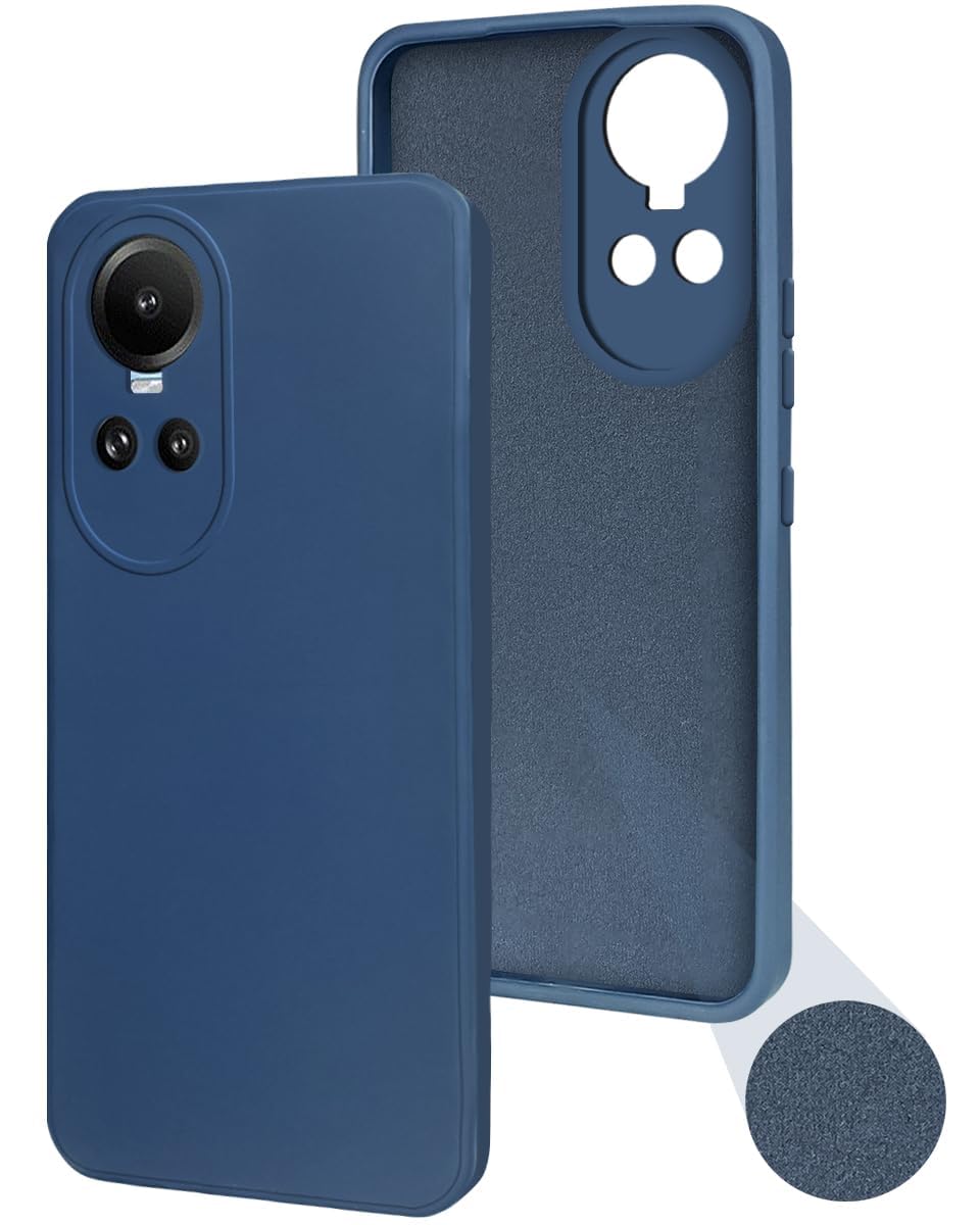 For Oppo Reno 10 5G | Oppo Reno 10 Pro 5G Back Cover Case (Matte Finish Silicone with Inside Fiber Cloth)