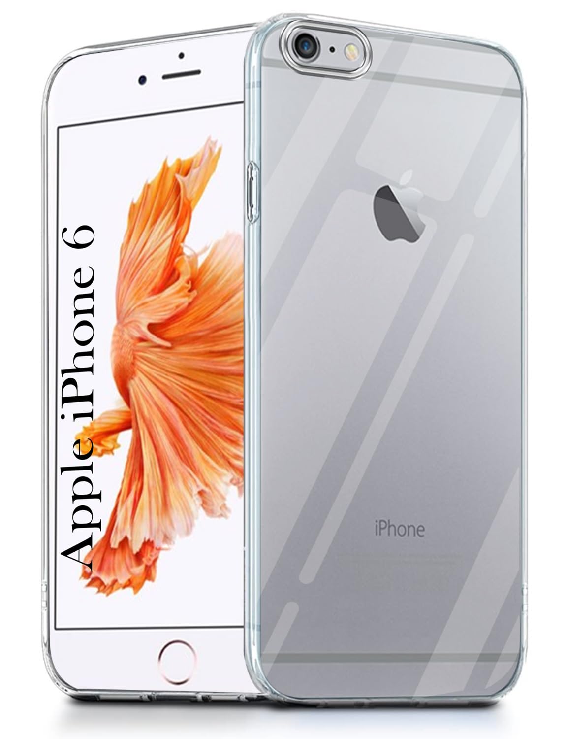 For Apple iPhone 6 Back Cover (Silicone Clear Shockproof Case with Camera Protection | Soft and Flexible | Transparent)