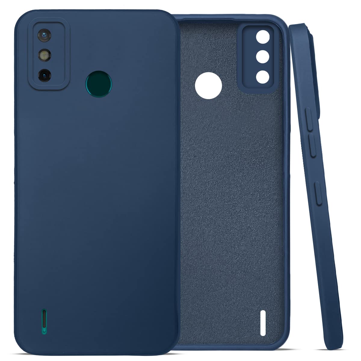 For Tecno Spark 6 Go Back Cover Case (Crystal Glass Back | Camera Protection | Shockproof Bumpers)