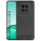 For Realme C63 5G Back Cover Case ( Hybrid Armor Case | Carbon Fiber Shockproof | Soft and Flexible)