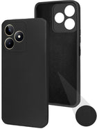 For Realme C51 Back Cover Case (Matte Finish Silicone with Inside Fiber Cloth)