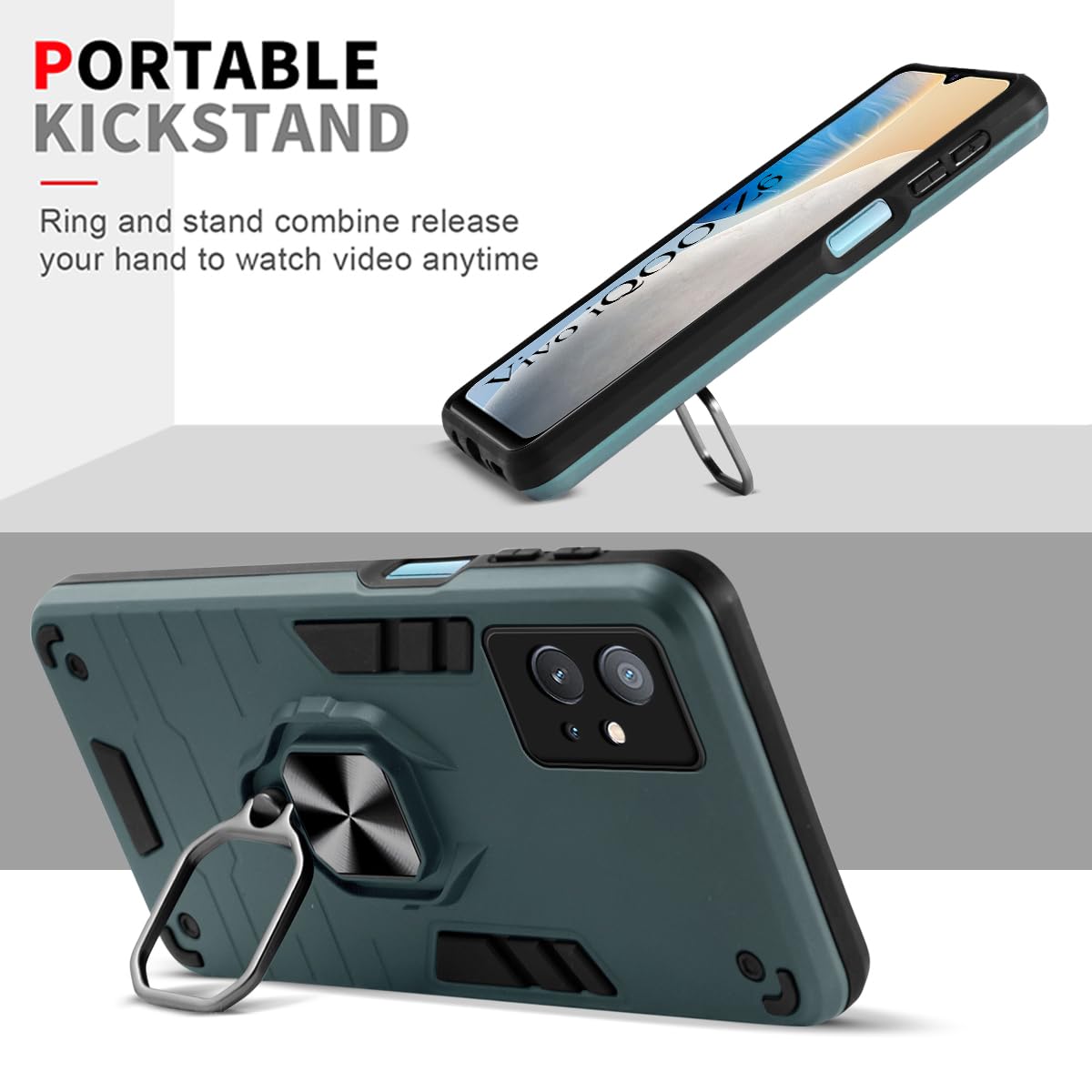 For Vivo iQOO Z6 5G Back Cover Case (Shockproof Polycarbonate Layer Hybrid Armor)