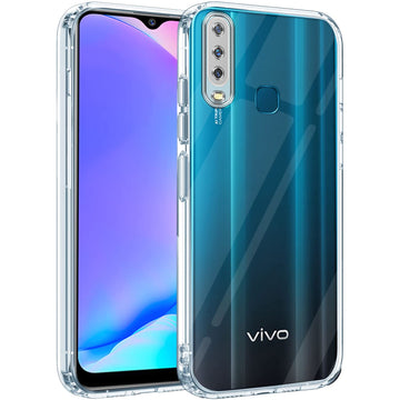 For Vivo Y12 | Y15 | Y17 Back Cover Case (Silicone Crystal Clear | Pure Camera Protection | Soft and Flexible for Charger and Headphone sockets | Shockproof Bumpers)