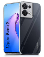For Oppo Reno 8 5G  Back Cover  ( Silicone Clear Shockproof Case with Camera Protection | Soft and Flexible | Transparent)