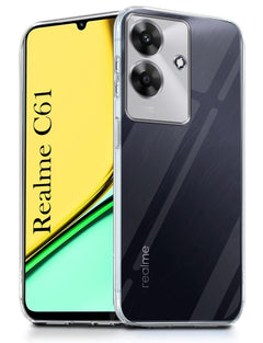 For Realme C61 | Realme Narzo N61 Back Cover Case (Hybrid Armor Case | Carbon Fiber Shockproof | Soft and Flexible)