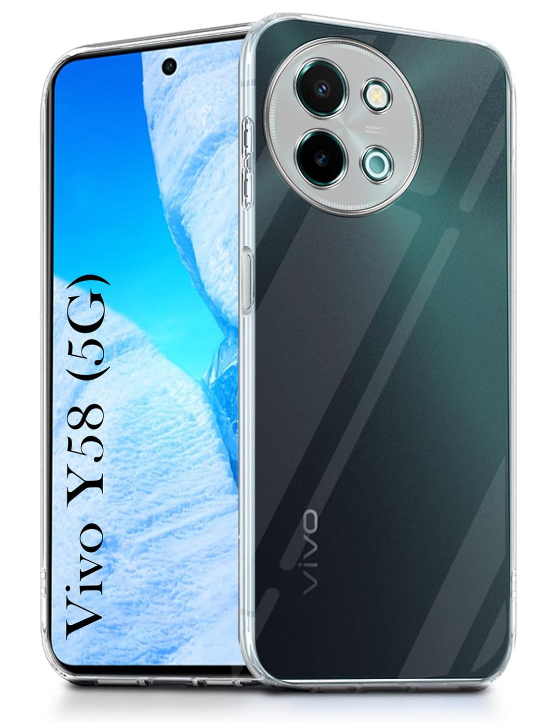 For Vivo Y58 5G Back Cover (Silicone Clear Shockproof Case with Camera Protection | Soft and Flexible)