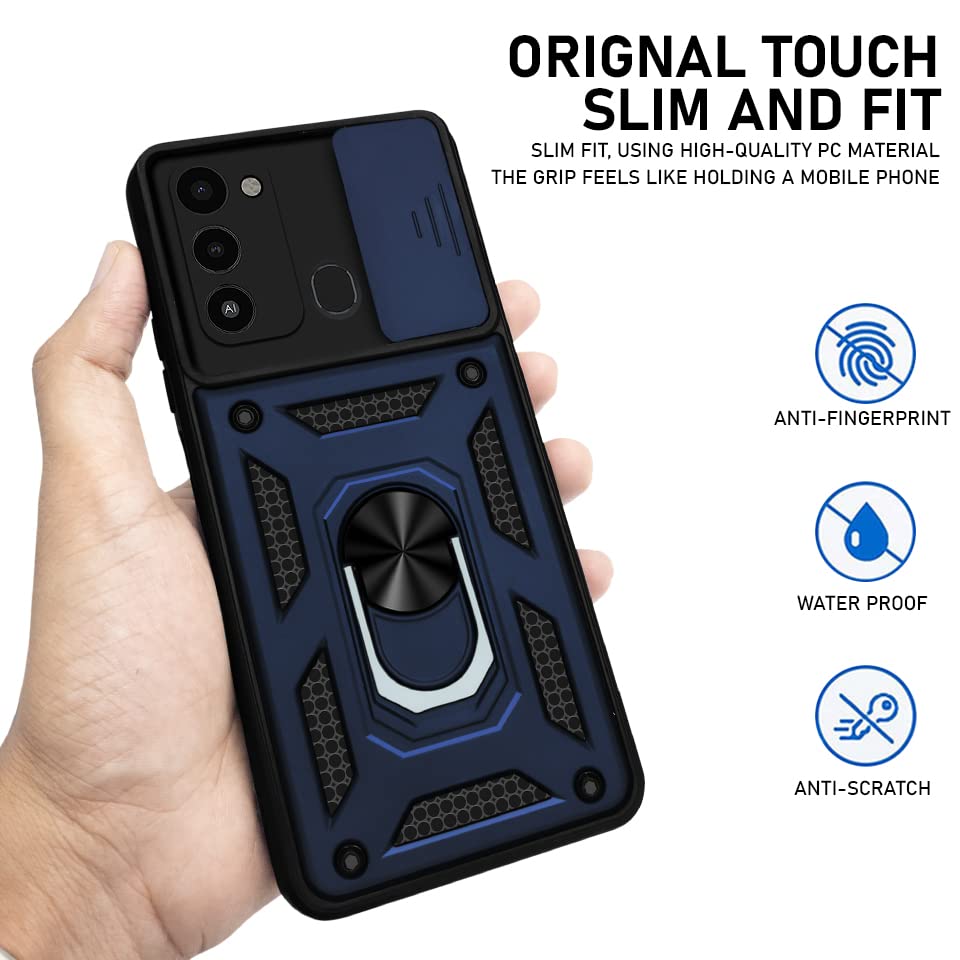 For Tecno Spark 8C Back Cover Case (Hybrid Dual Armor Polycarbonate)