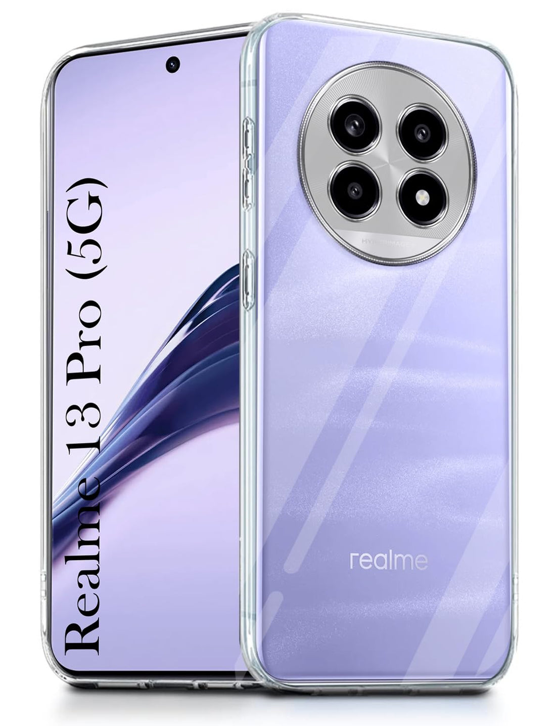 For Realme 13 Pro | Realme 13 Pro Plus 5G Back Cover( Silicone Clear Shockproof Case with Camera Protection and Dust Plugs | Transparent)